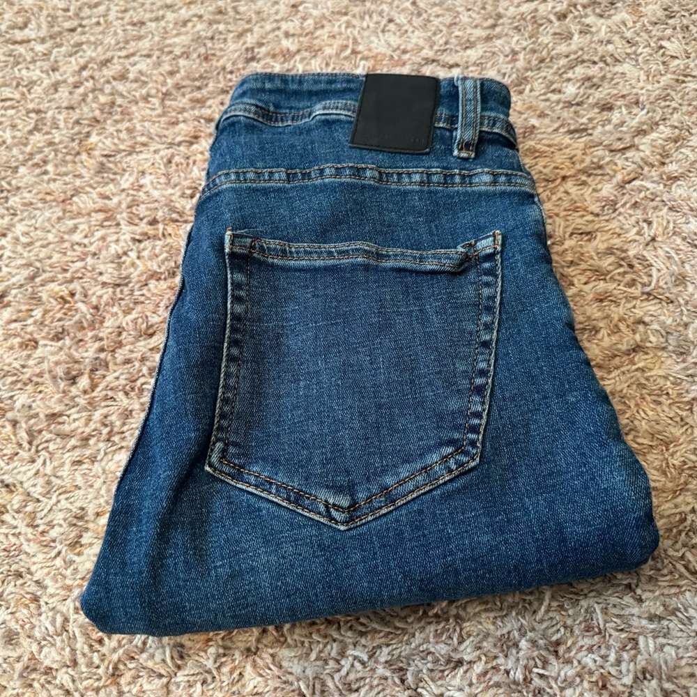 ZARA BLUE WASH DENIM JEANS SZ 30